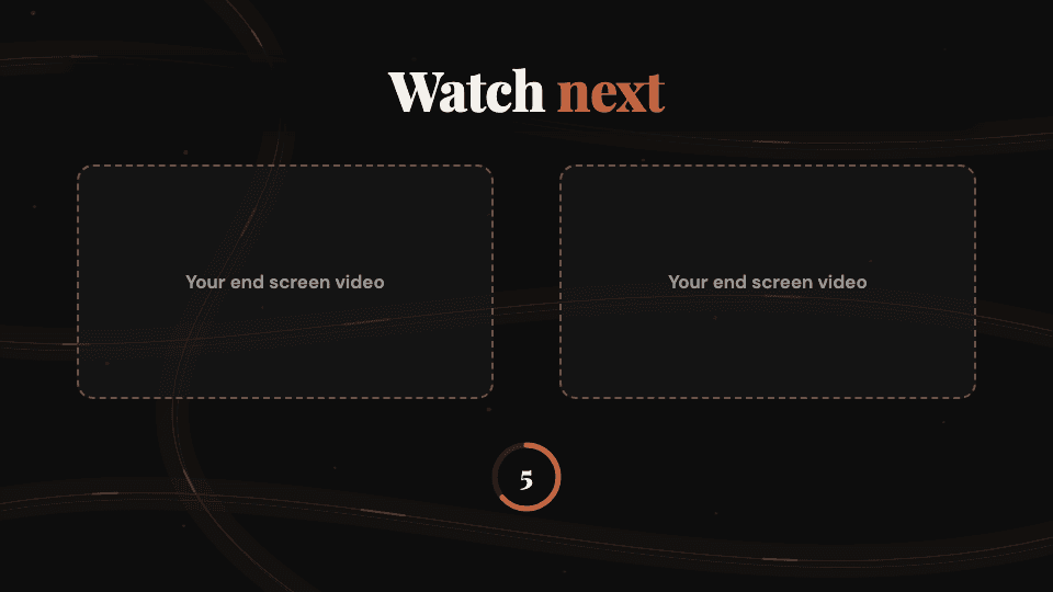 A frame from the End screen template